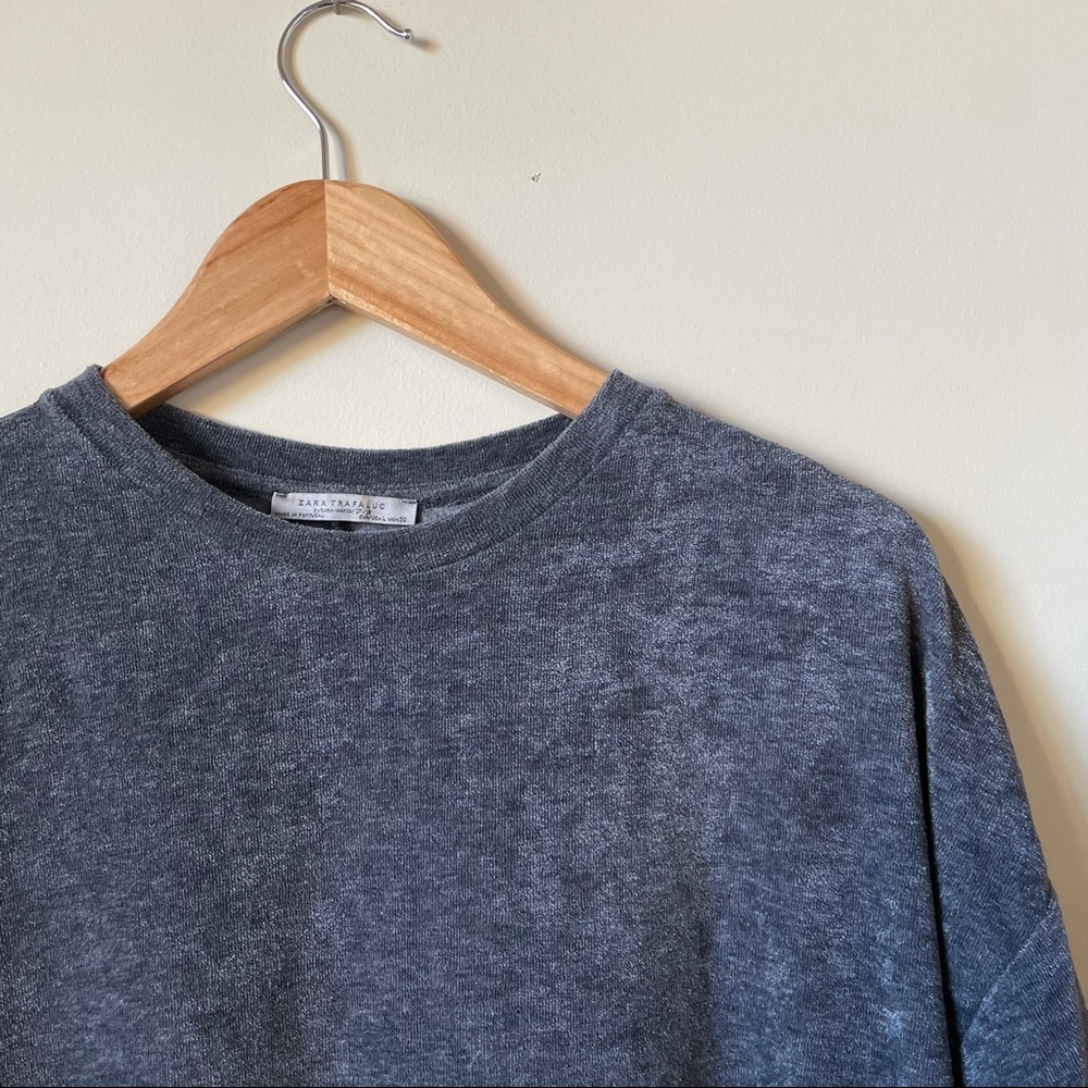 ZARA Dress, Velvet, Greenish/Grey, SZ Large